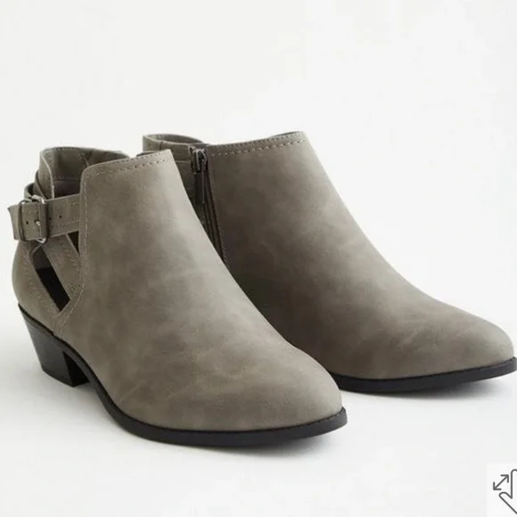 torrid Shoes Torrid Grey Buckle Ankle Bootie Poshmark